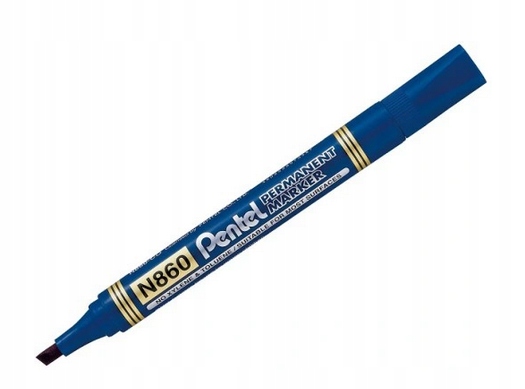 

Marker wodoodporny N860 ścięty Pentel niebieski