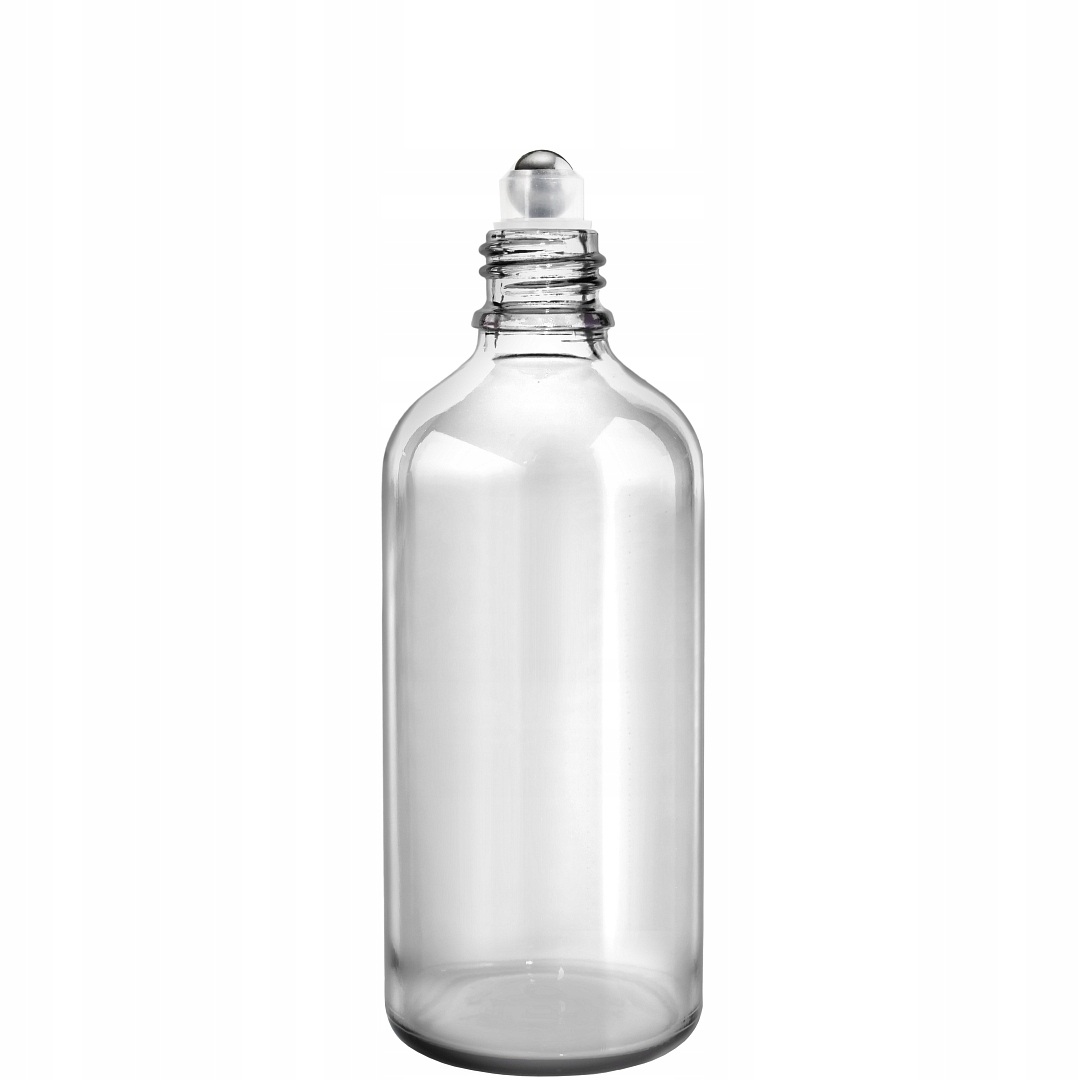 

Butelka Szklana 100ML Bezbarwna Z Roll On i Nakręt
