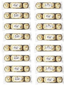 16x 50g Ferrero Rocher 4szt mini bombonierka Uk Karton