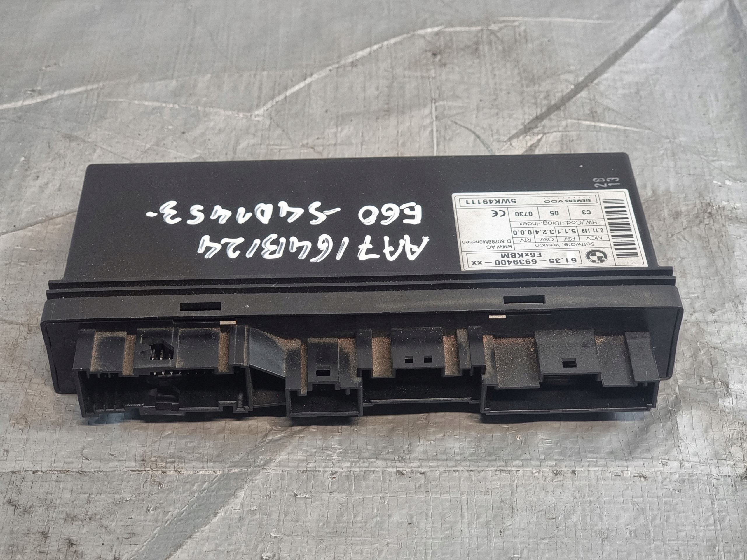 Unité commande confort OE 6939400 BMW SERII 5 E60 03r