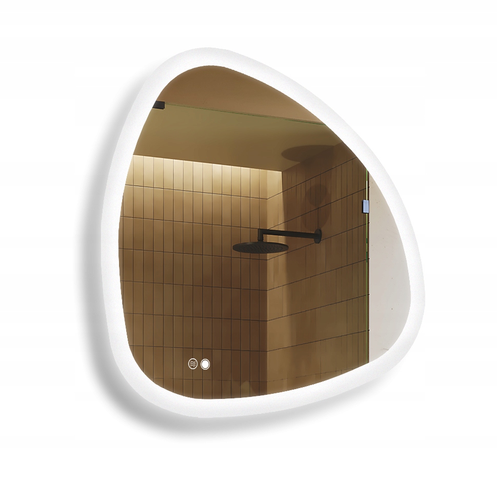 Zrcadlo 94x94 cm nepravidelné, Led Dual, vypínač, Vyhřívací podložka