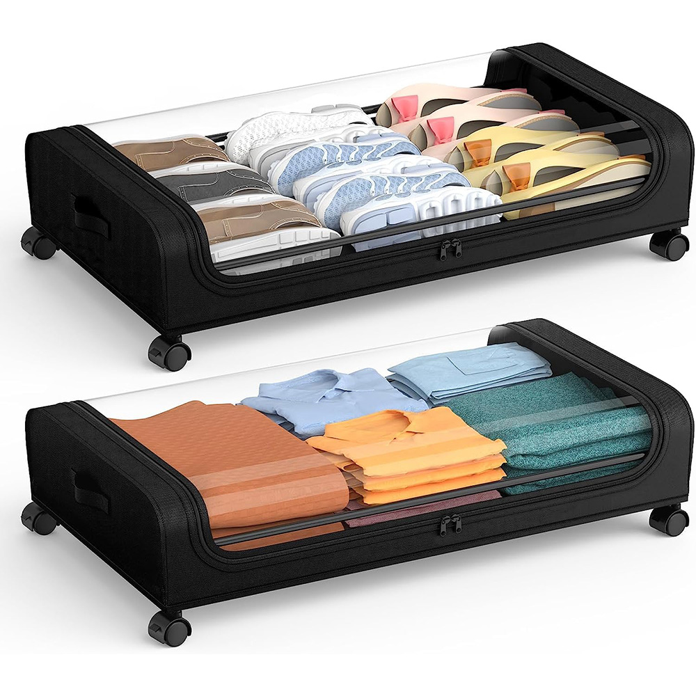 Úložný box pod postel s kolečky šuplík pro 2 skladování