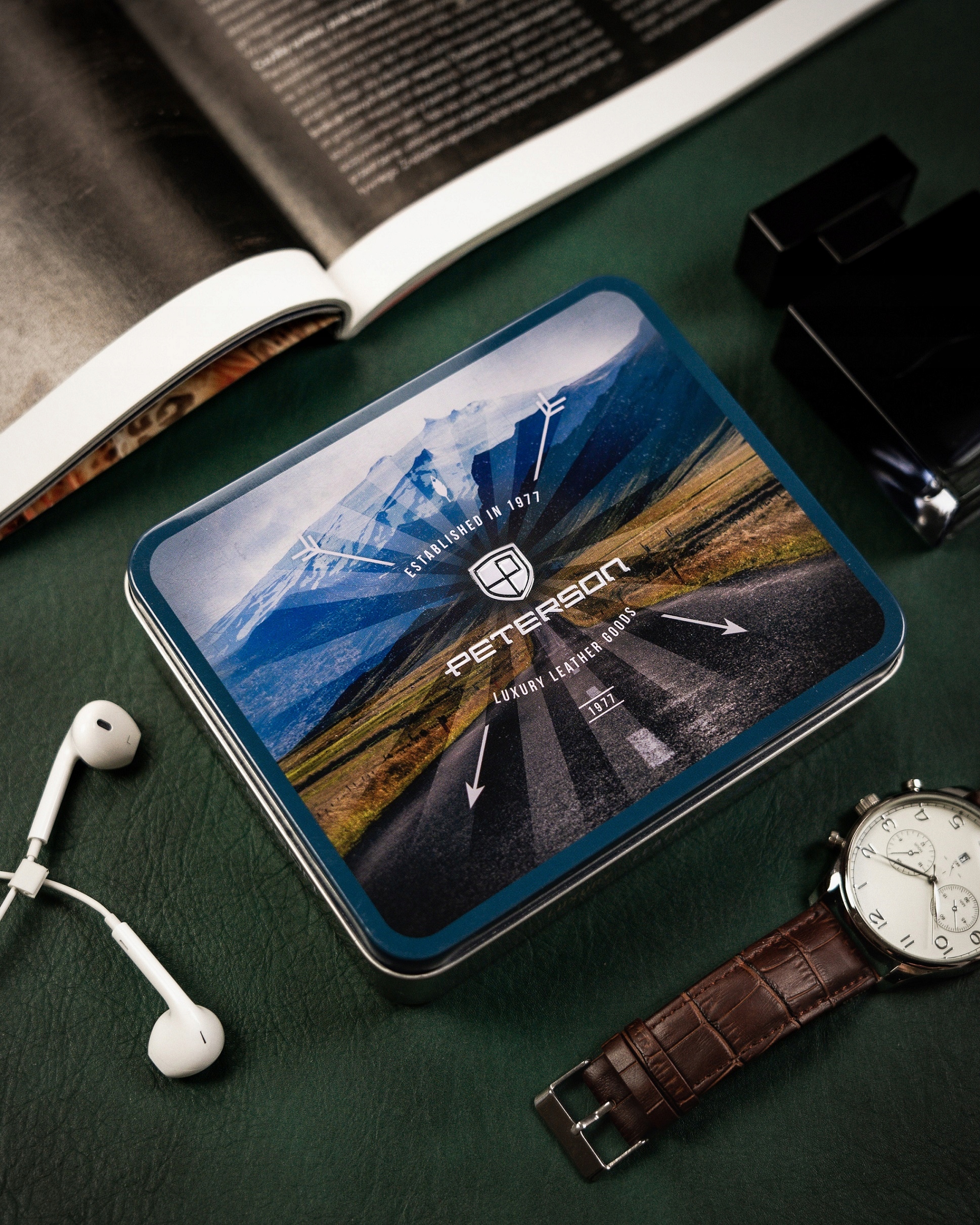 PETERSON PORTFEL MĘSKI SKÓRZANY STOP RFID ZAPINANY Kolekcja PTN