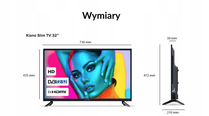 Telewizor Kiano Slim 32" Przekątna ekranu (cale) 32