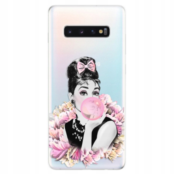 Silikonowe etui iSaprio Pink Bubble do Samsung Galaxy S10+