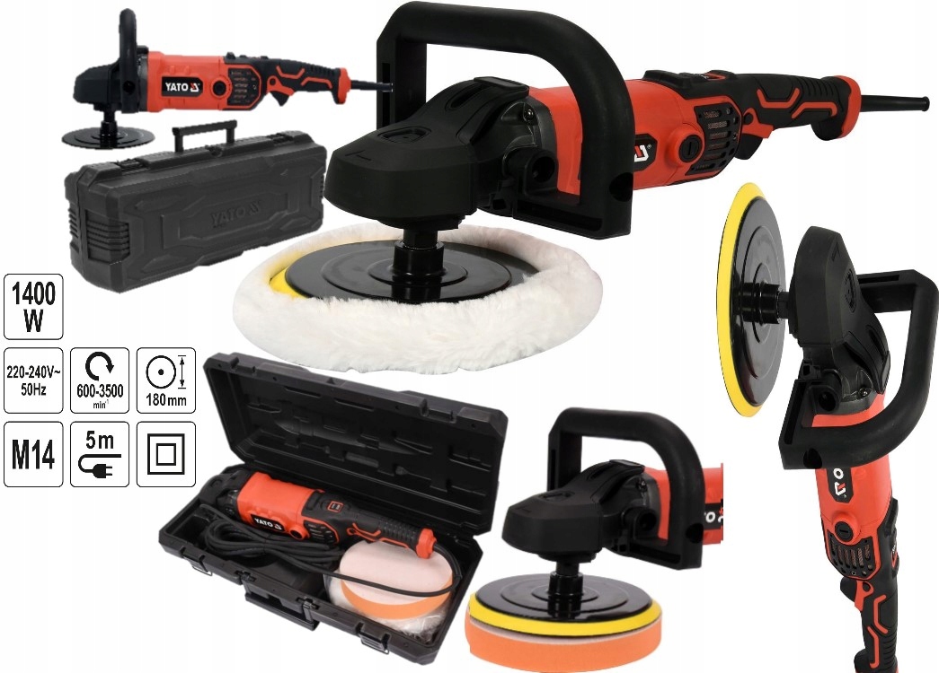 POLERKA 1400W 180MM 600-3500 OBR/MIN M14 YT-82196