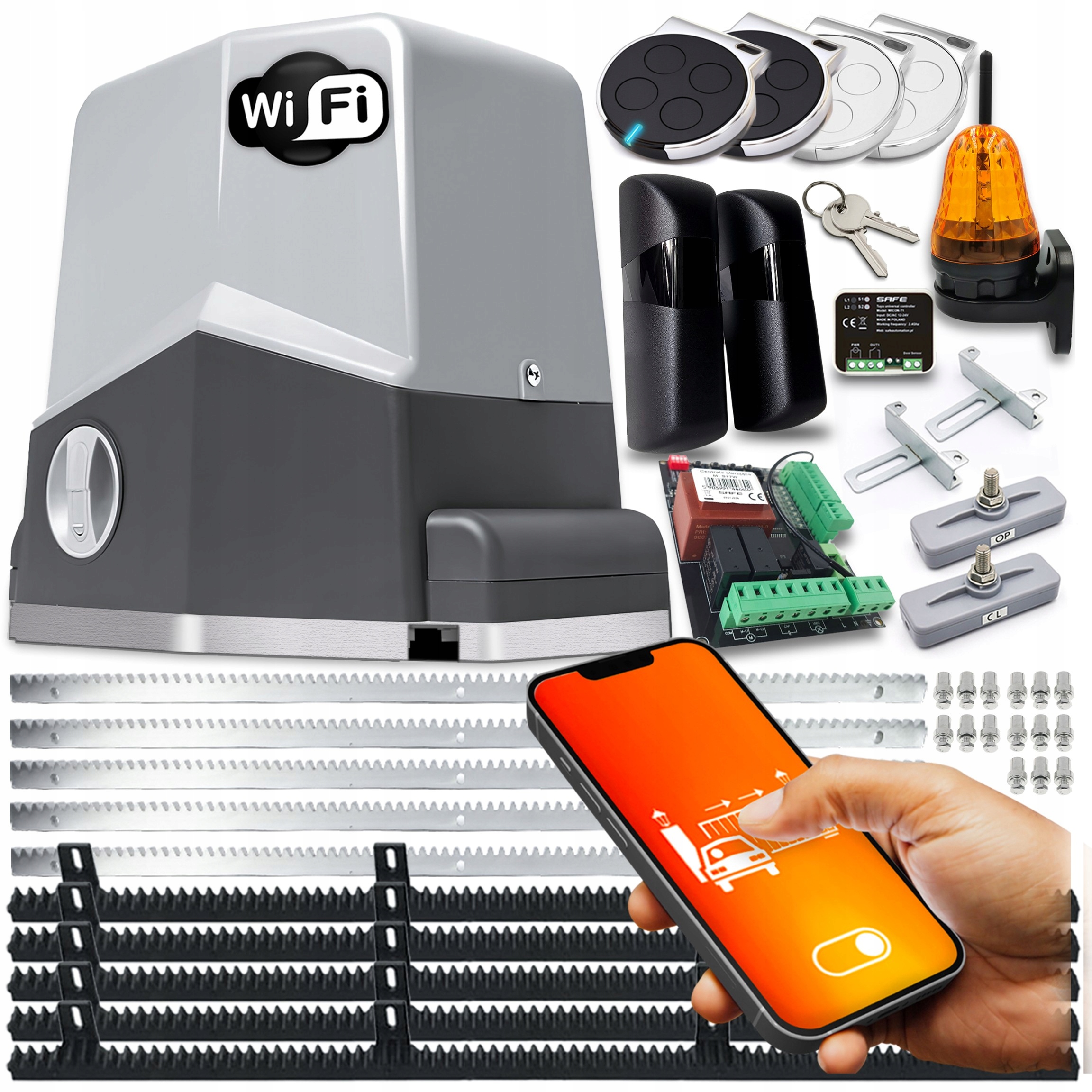 Sada Pohonov Pre Posuvnú Bránu lampa pohon diaľkové ovládanie 600 kg Wifi automat
