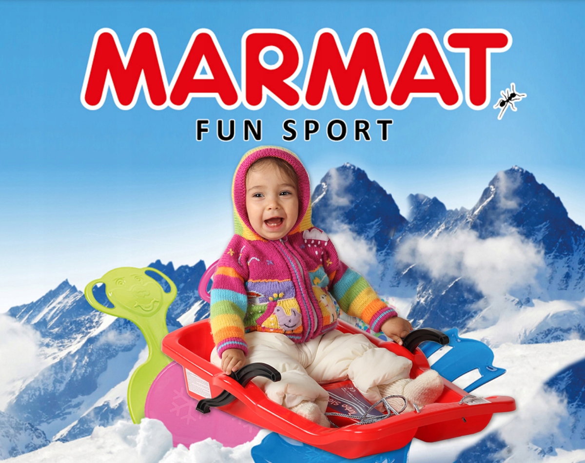 POLSKIE SANKI KAROL Z DWOMA HAMULCAMI ŚLIZG PLASTIKOWE kolor RÓŻOWY Model ŚLIZG