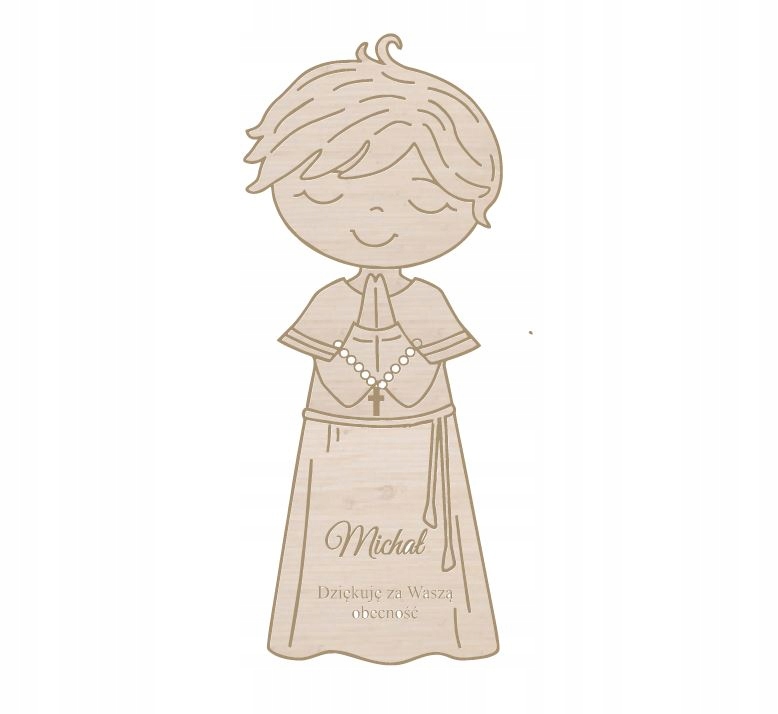 PODZIĘKOWANIE GOŚCI KOMUNIA chłopiec MAGNES