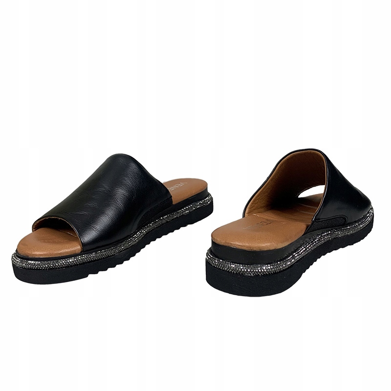 Venezia 0137271 czarne klapki skóra R.39 Model 0137271D Black