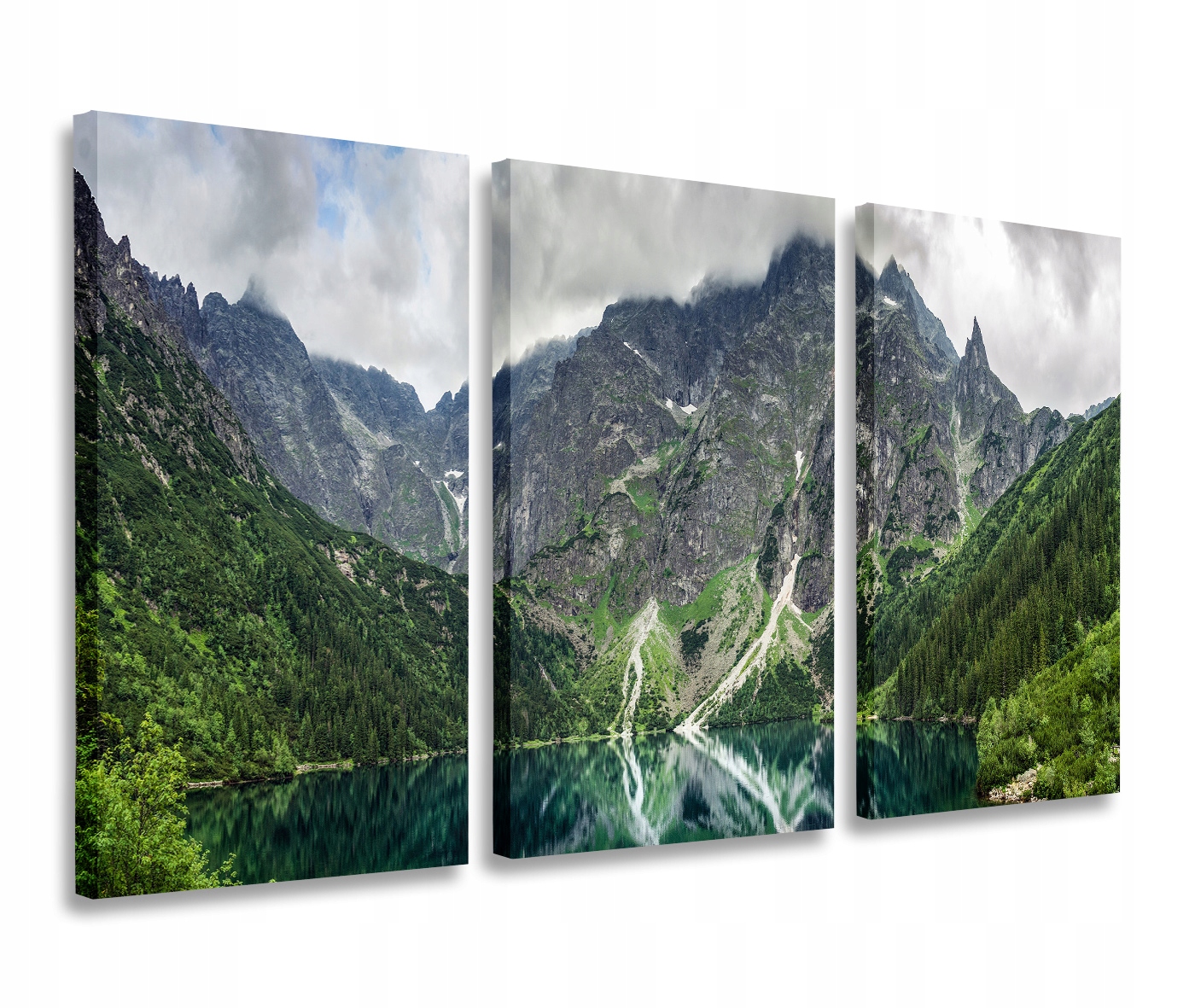 Obraz Tatry Mořské Rysy Oko Obraz Triptych 165x100