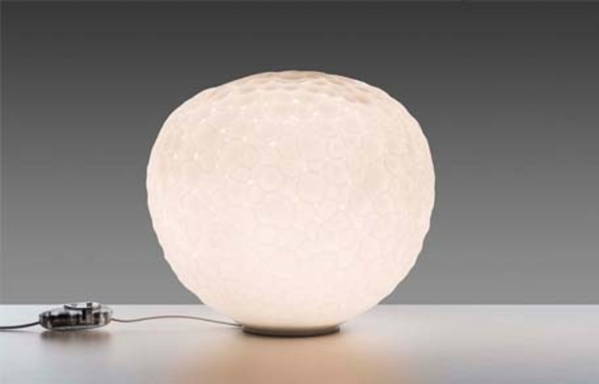 Artemide Meteorite 35 Halo stolná lampa, designové sklo, E27, biela, 35cm