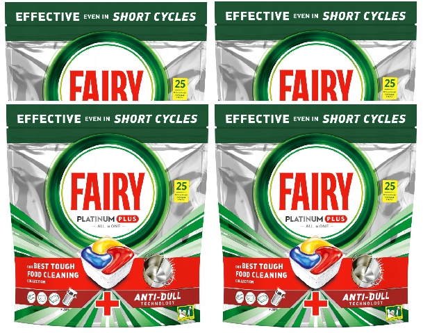 Levně Kapsle do myčky nádobí Fairy Platinum Plus Lemon 100 ks