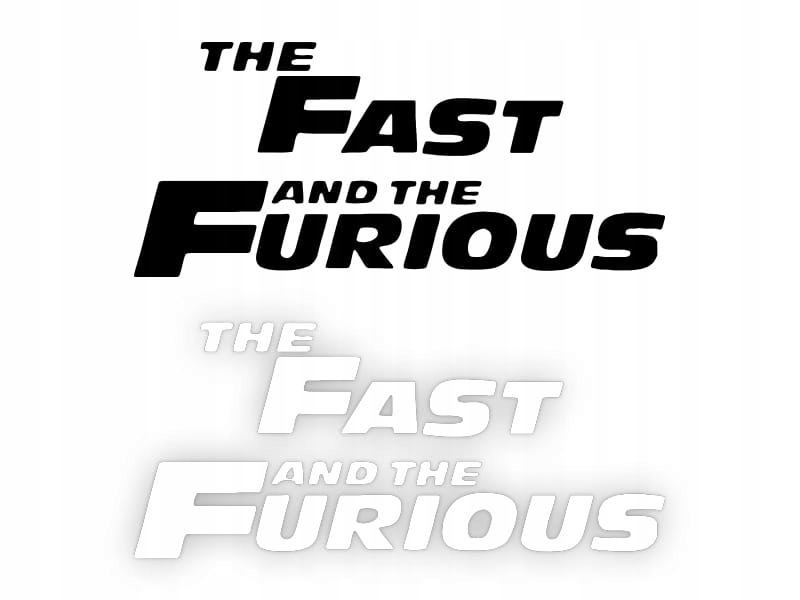 THE FAST AND THE FURIOUS - Naklejka na samochód na auto KOLOR