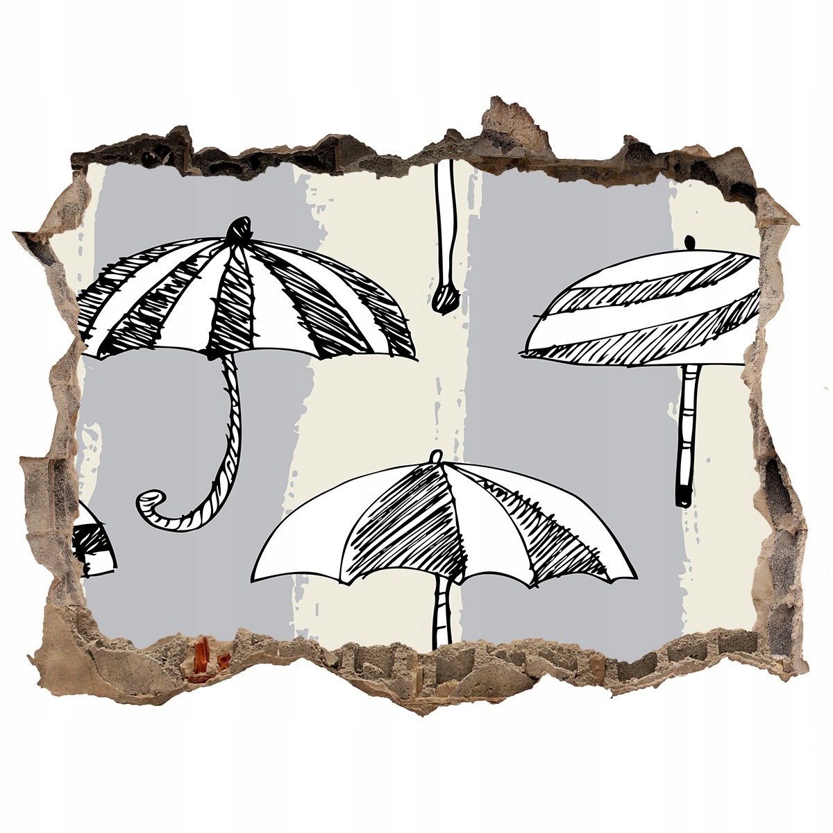 

Fotoobraz dziura ścienna Naklejka Parasole 120x81