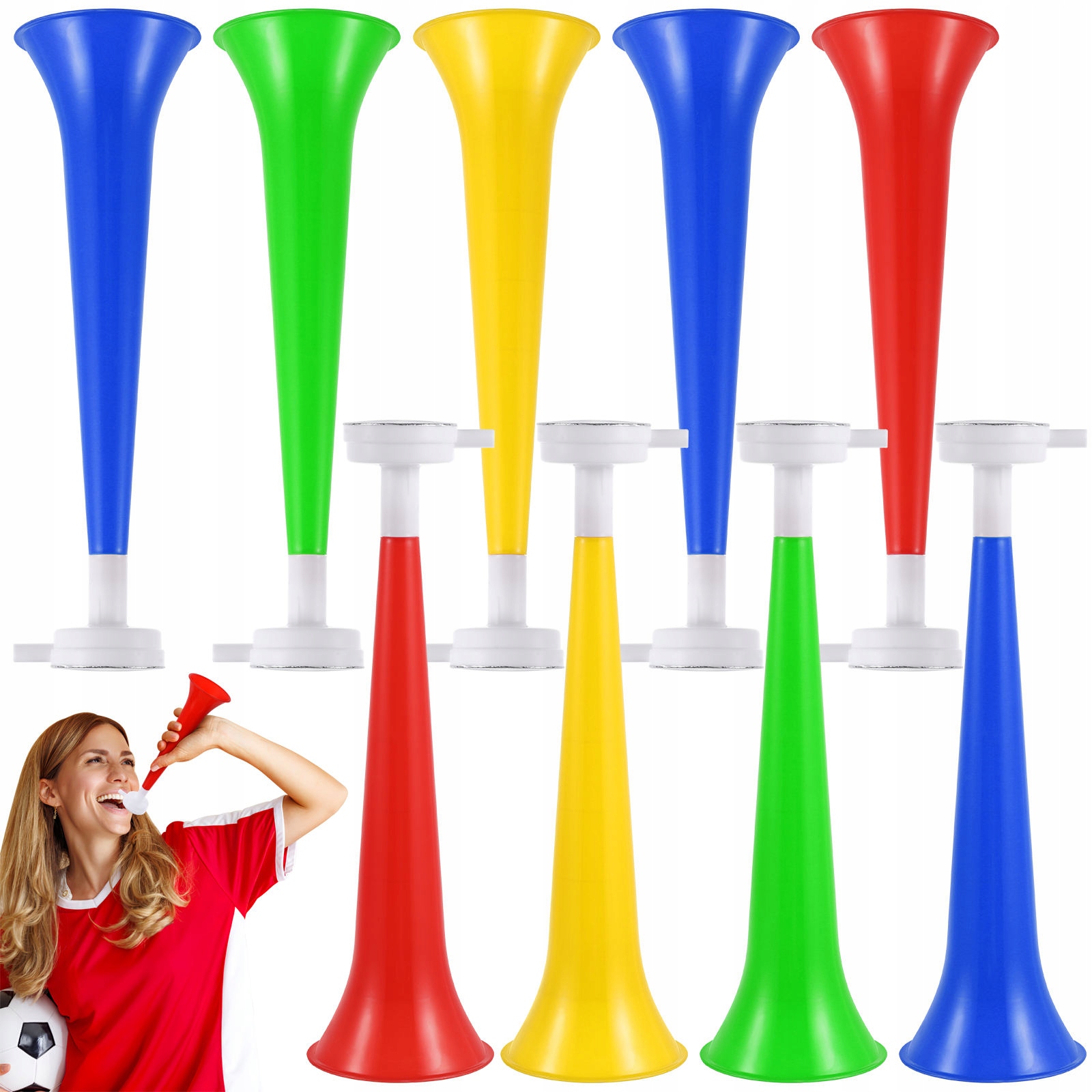 10 SZTUK DZIECI PLASTIKOWA TRĄBKA NOISE MAKER DO UPRAWIANIA SPORTU I IMPREZ