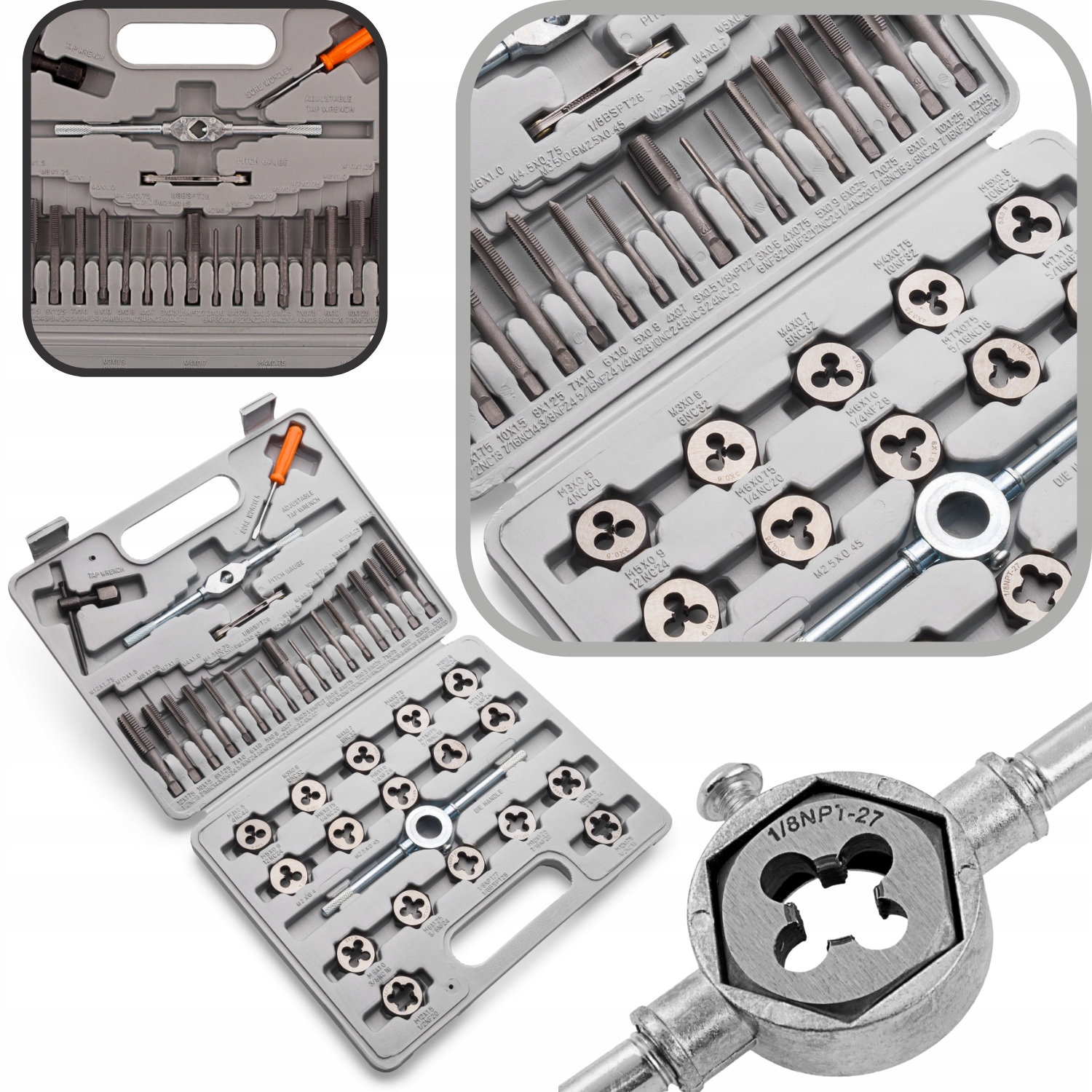 

Zestaw gwintowników i narzynek M3-M12 40 el.