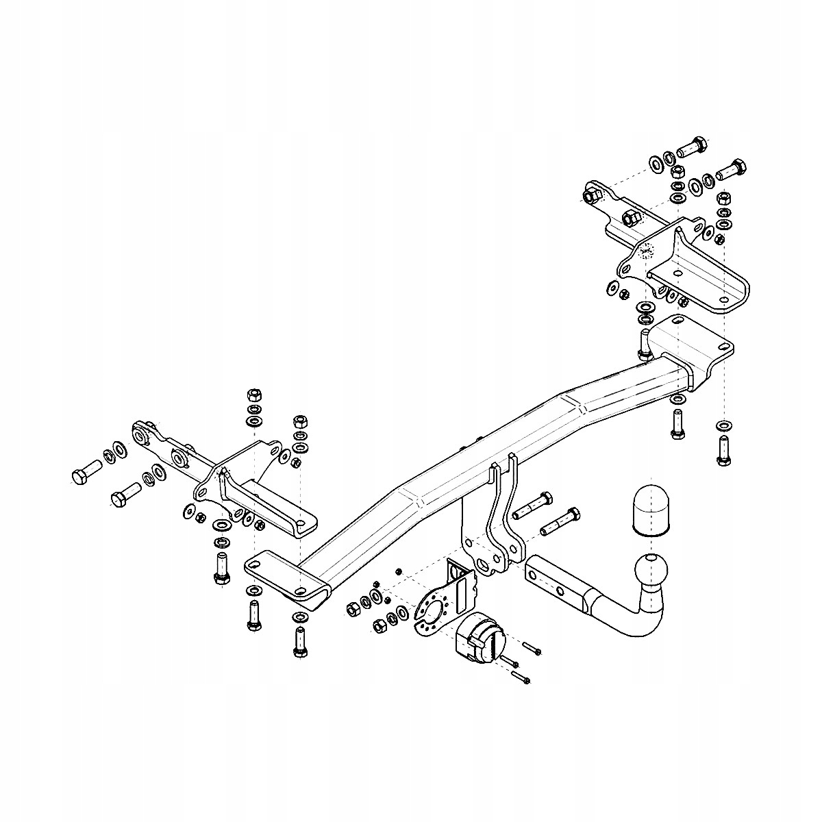 Hak holowniczy do Jeep Compass II 2 MP SUV od 17 MODUŁ 13 PIN GRATIS Nowy Producent Steinhof