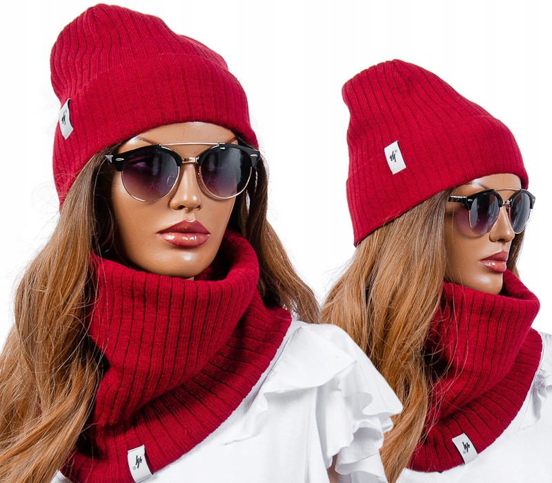

Polski Komplet Czapka Beanie Komin golf