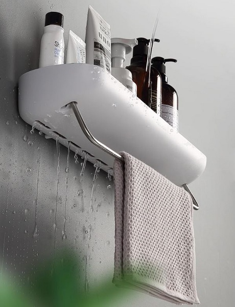 2x PÓŁKA ŁAZIENKOWA WISZĄCA POD PRYSZNIC ECOCO Głębokość mebla 12 cm