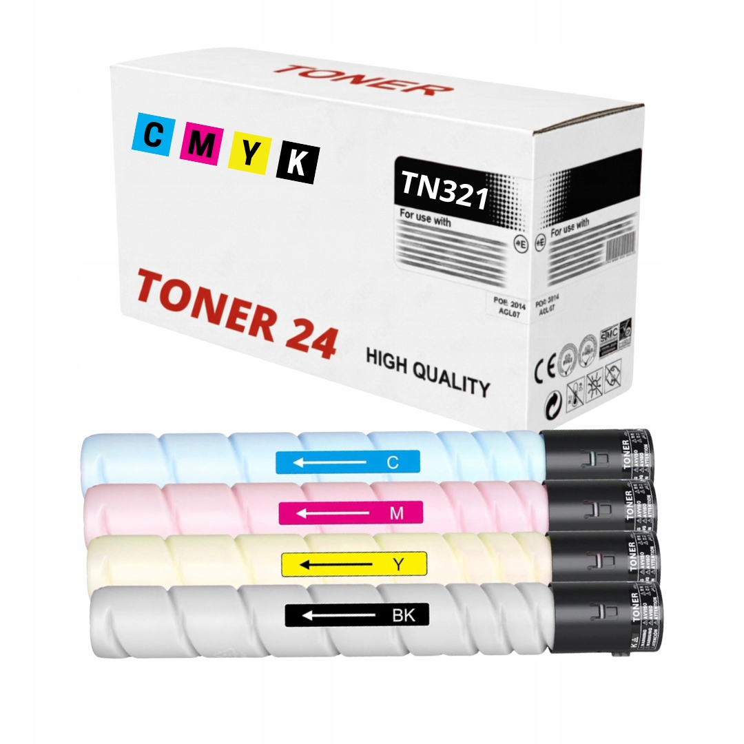 4x Toner do Konica Minolta TN321 Cmyk Bizhub c224e c284 c284e c364 c364e