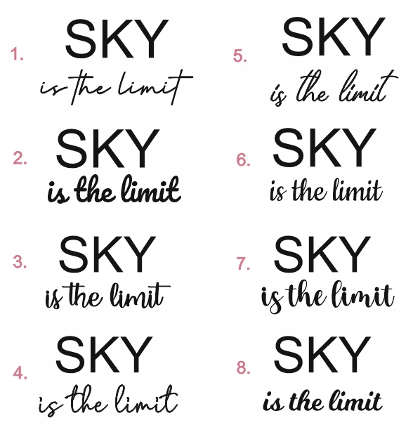 Drewniany Napis na ścianę SKY is the limit Napis 3D dekoracja ścienna HIT Marka inna marka