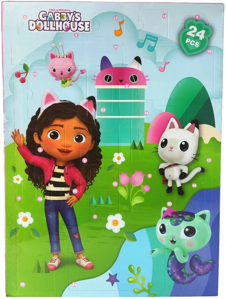 Адвент-календарь Gabby's Dollhouse, 24 игрушки-сюрприза