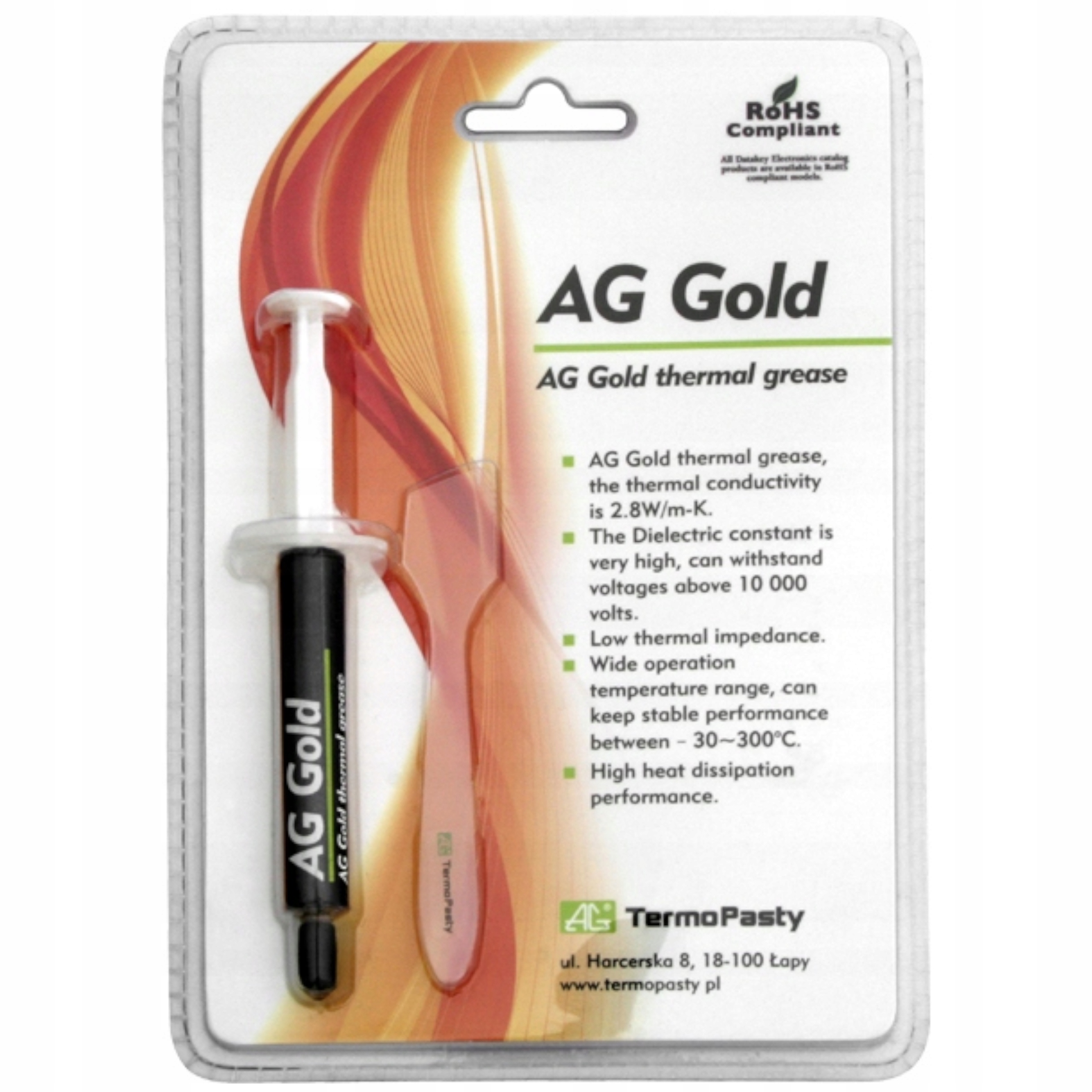 

Pasta termoprzewodząca Ag Gold Cpu Gpu 3g