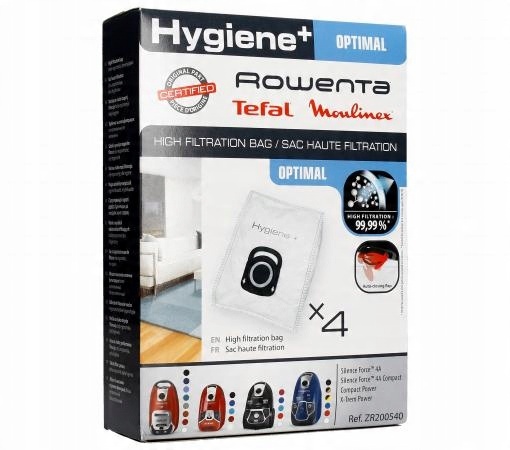 

4 x worki Hygiene+ ZR200540 odkurzacza Rowenta