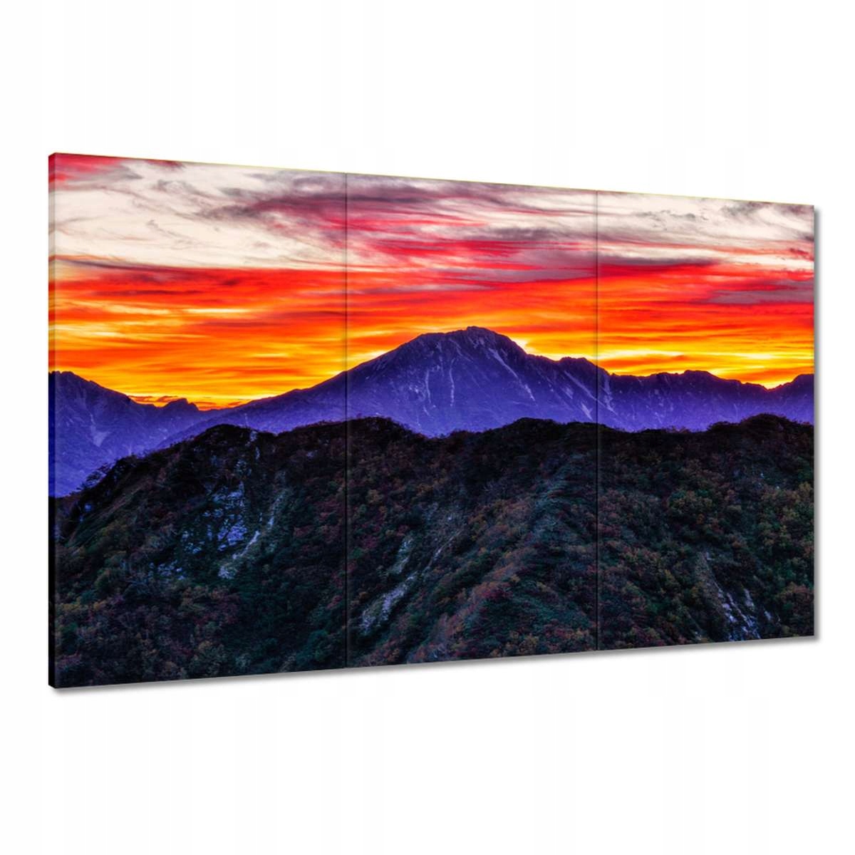 Obrazy 120x80 Horská krajina se západem