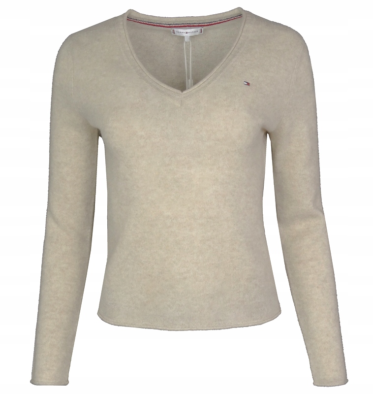 Tommy Hilfiger dámský vlněný svetr, béžový, XXL