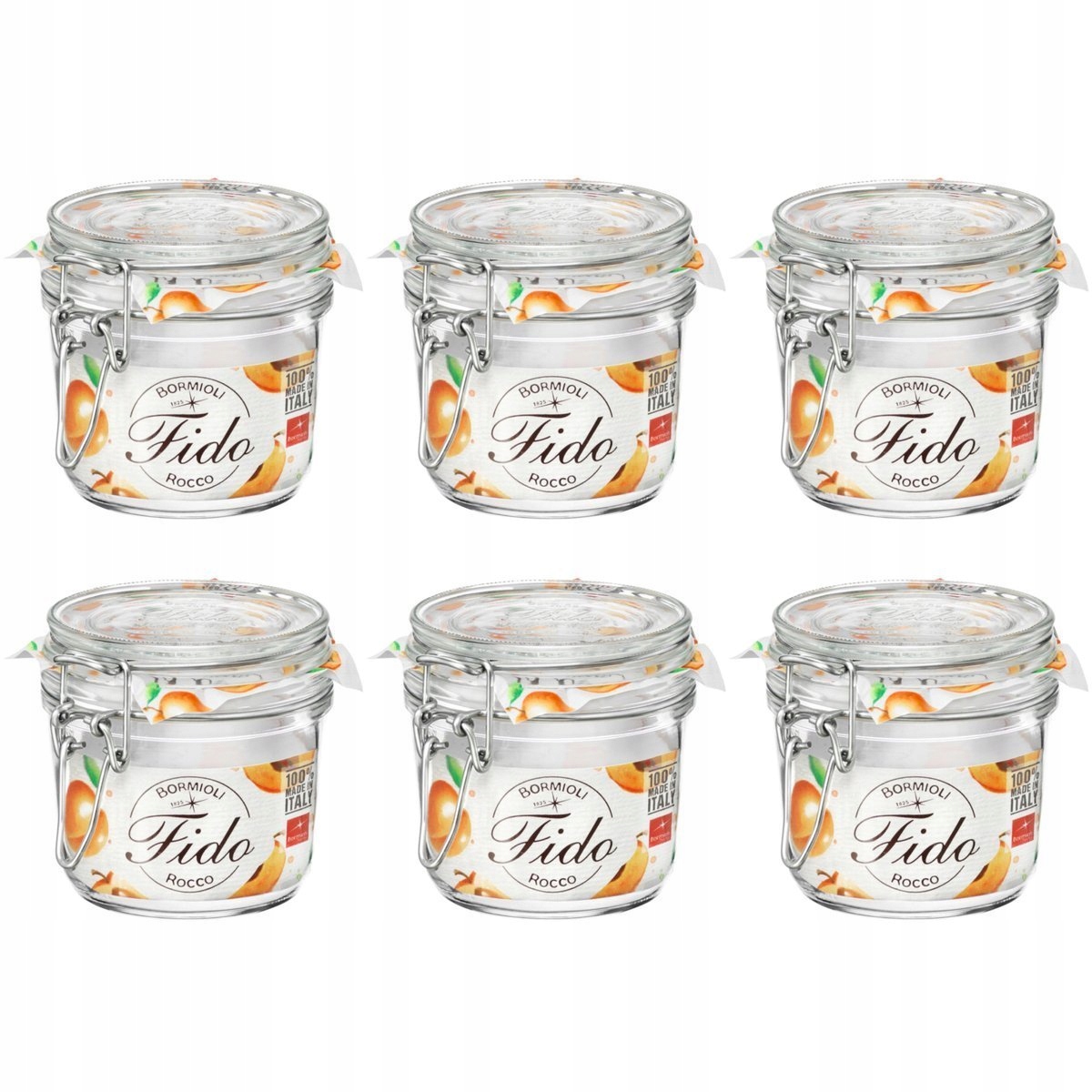 

6x Słoik Słoiki Bormioli Rocco Fido Z Klamrą 350ML