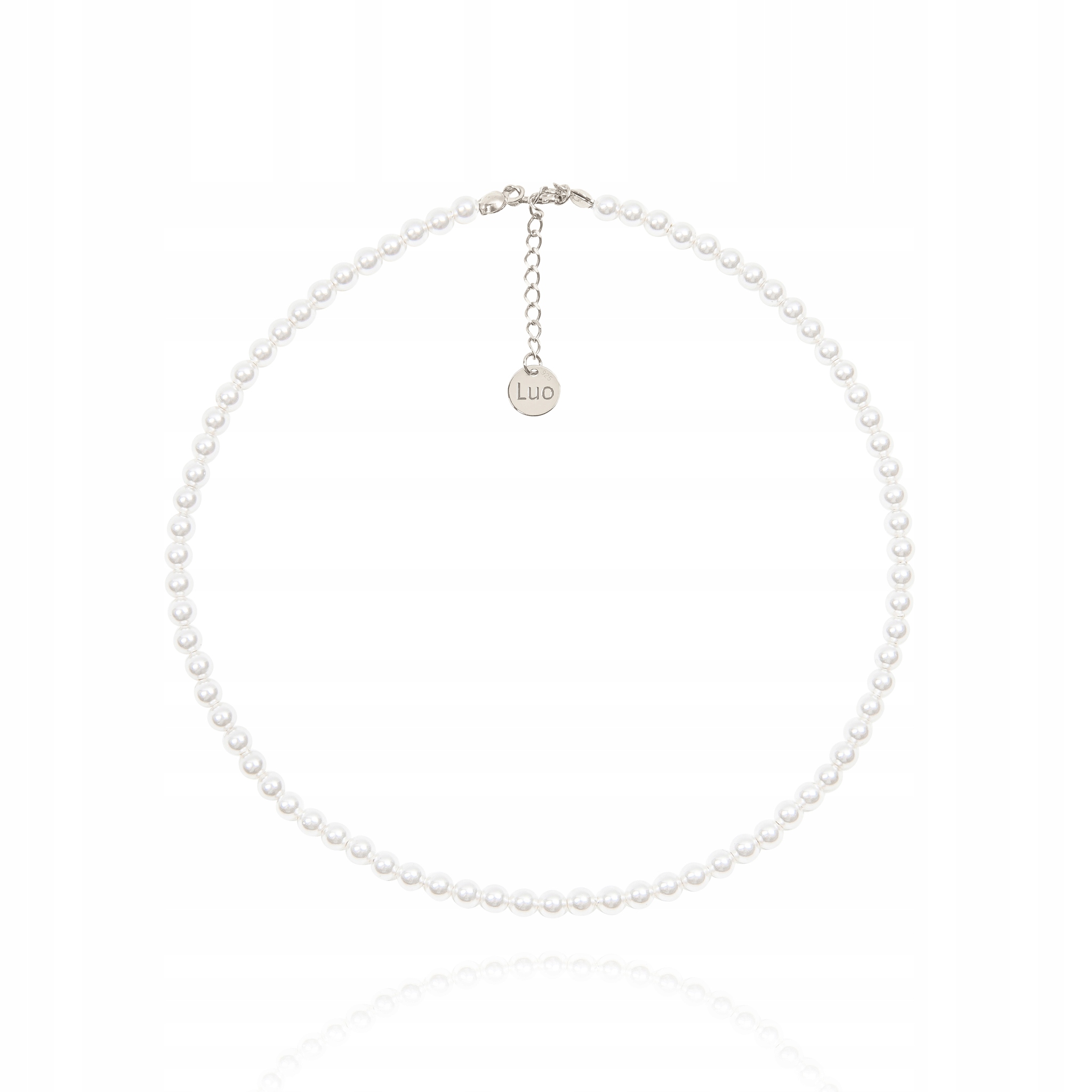 

Choker z białych pereł Swarovski Crystals