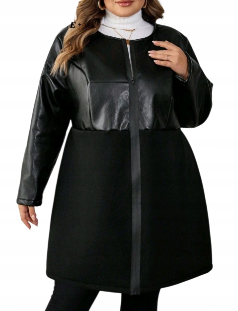 Dámská kožená bunda Koža Medvídek Přechodná 56 58 7xl 8xl nádherná