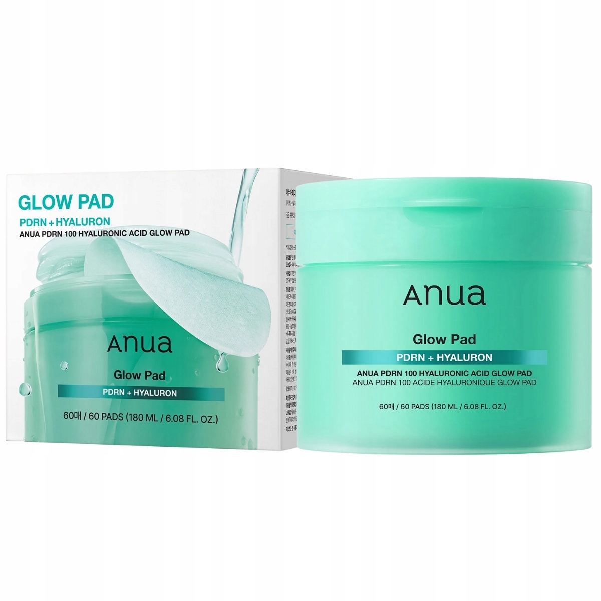 Anua Pdrn 100 Hyaluronic Acid Glow Pad 60 ks Hydratační vločky
