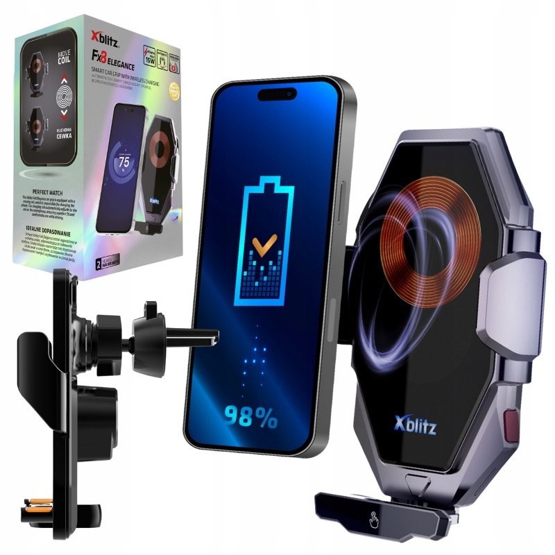 Xblitz Automatický Držák Do Auta S Nabíjením Na Mřížku FX8 Elegance