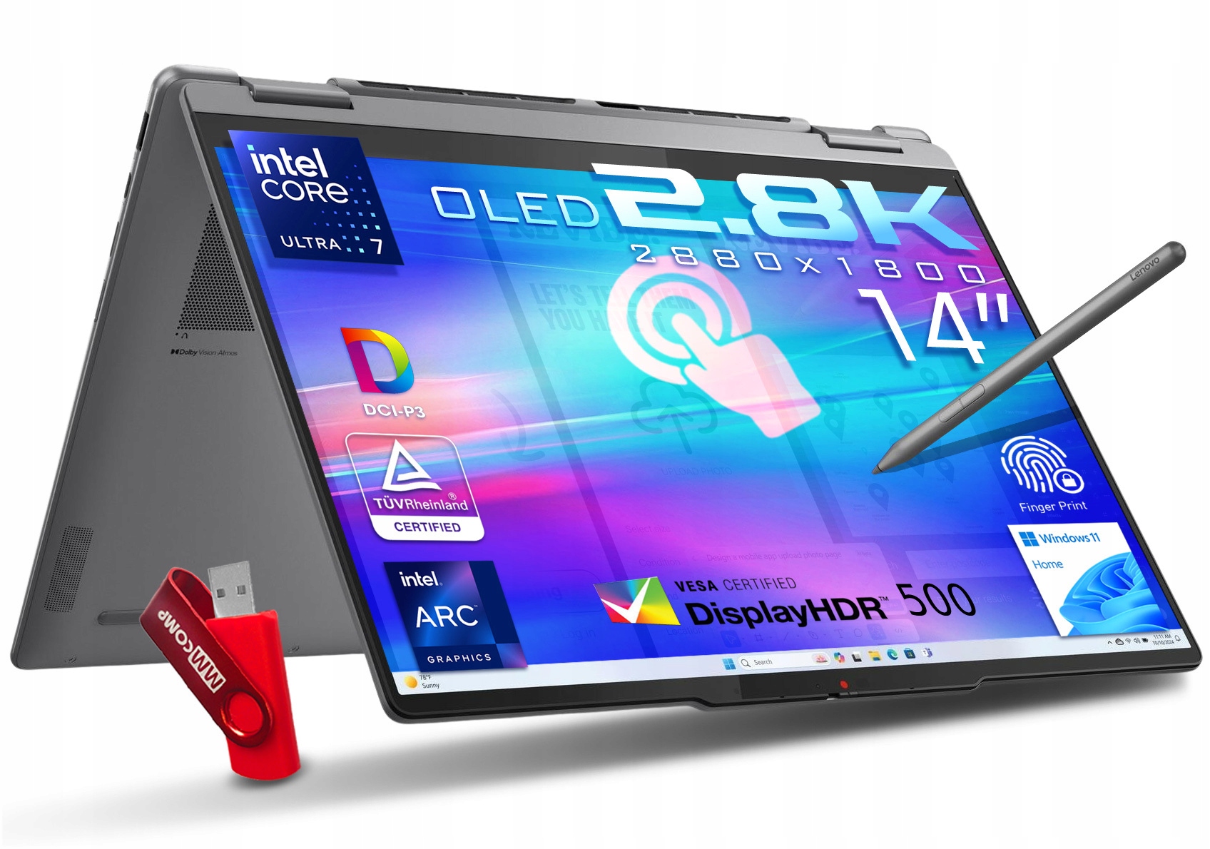 Notebook Lenovo Yoga 7 2-in-1 Core U7 155H 32GB 4TB Ssd Wqxga Oled Praktický