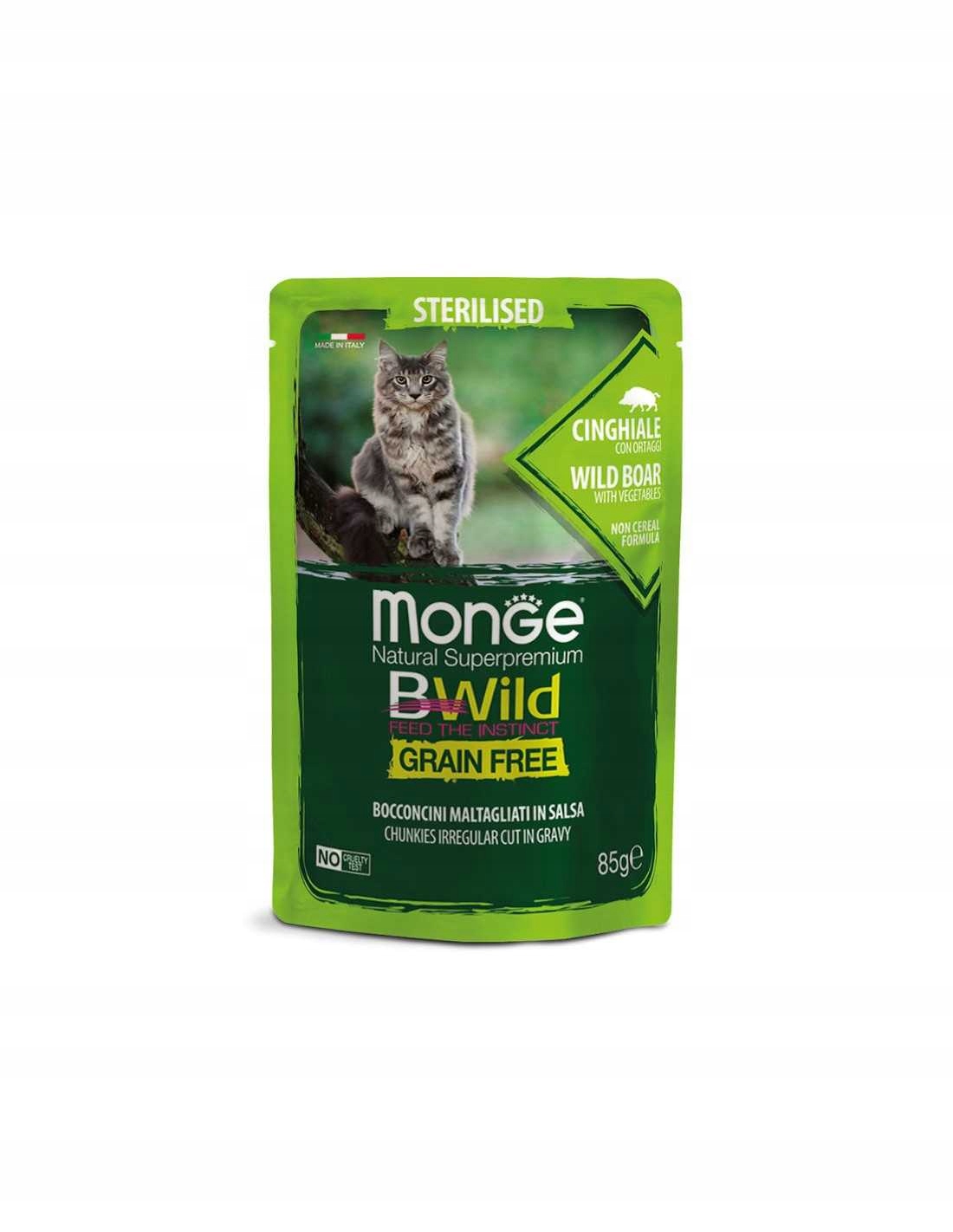 Levně 13X Monge BWild Grain Free Divočák se zeleninou 85 g