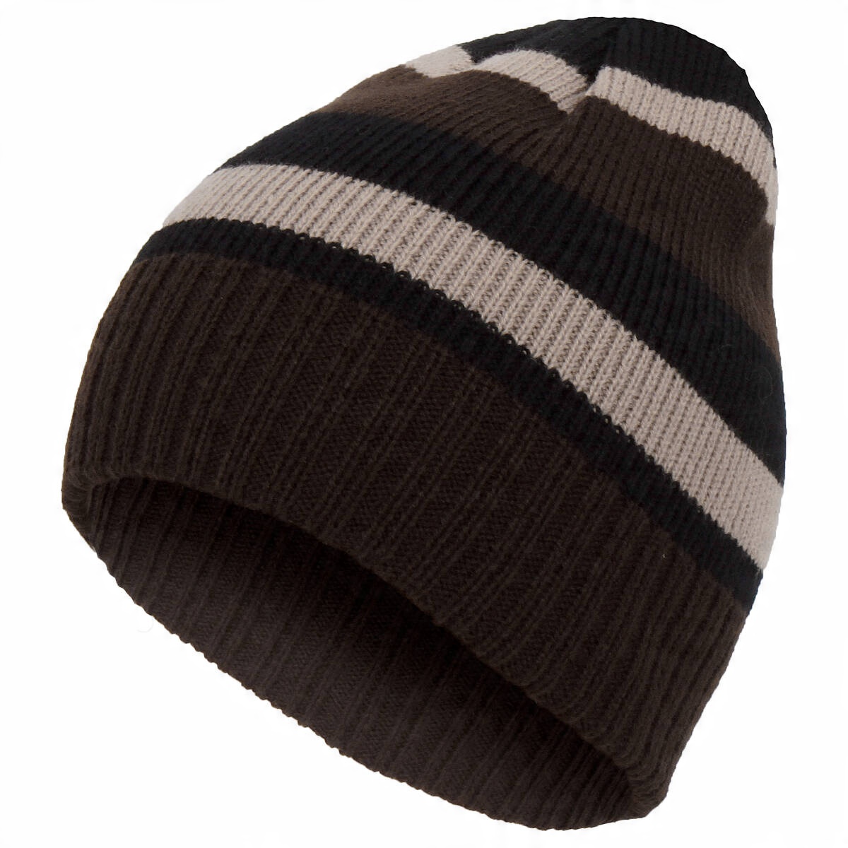 

W306B Beanie Czapka Z Dzianiny Zimowa W Pasy