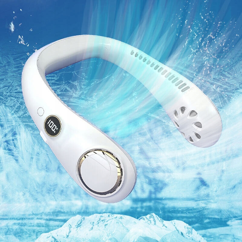 WIATRAK NA SZYJE USB WENTYLATOR PRZENOŚNY 2000mAh Zasilanie akumulatorowe