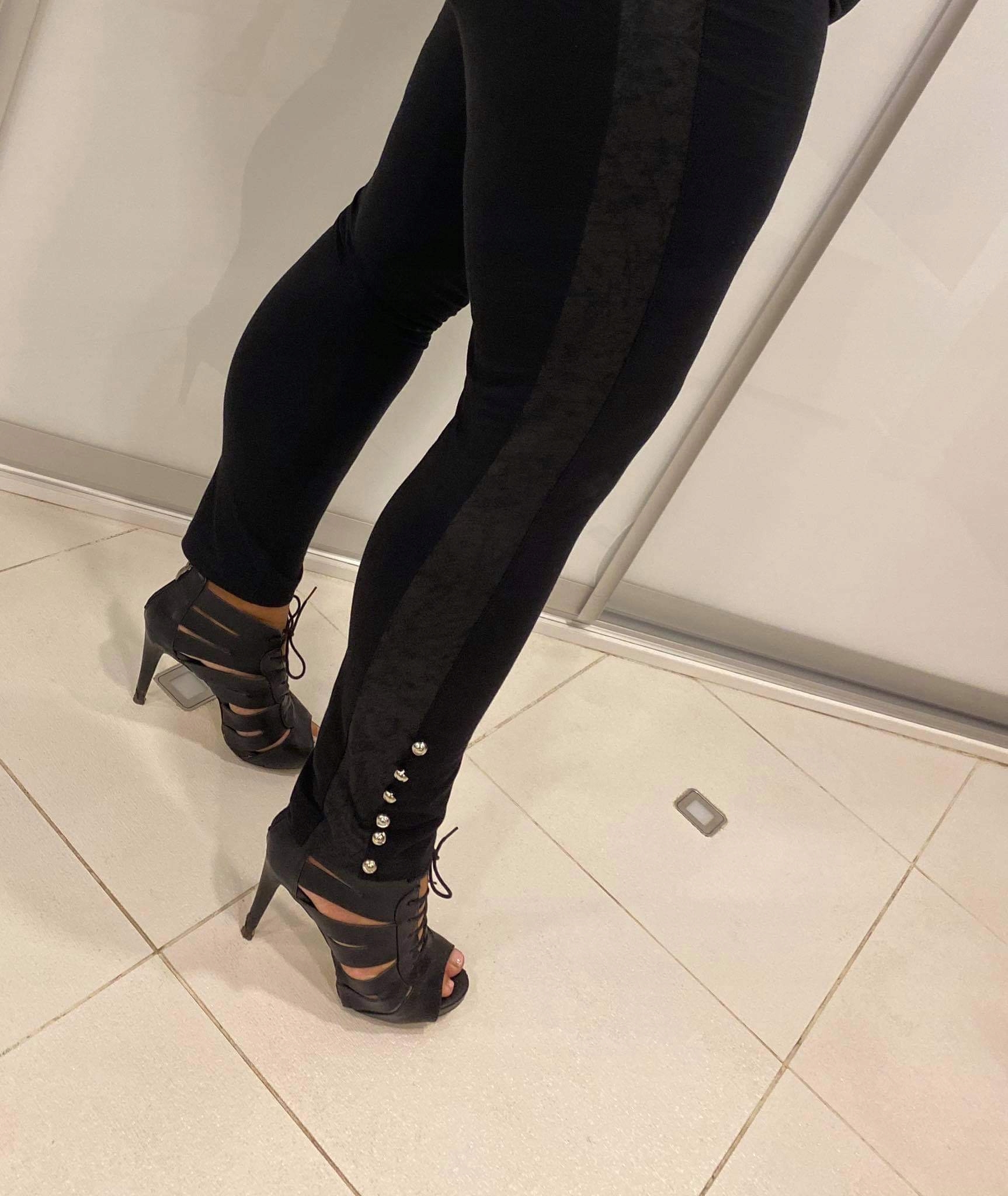 

Efektowne legginsy wysoki stan 44/46 R marmurki