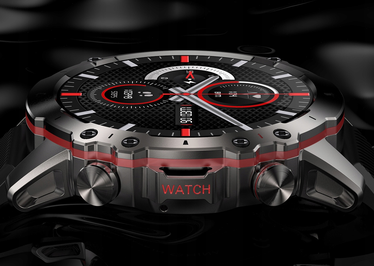 DUŻY ZEGAREK MĘSKI SMARTWATCH AMOLED CIŚNIENIOMIERZ PULS SPORT ROZMOWY PL Model inny