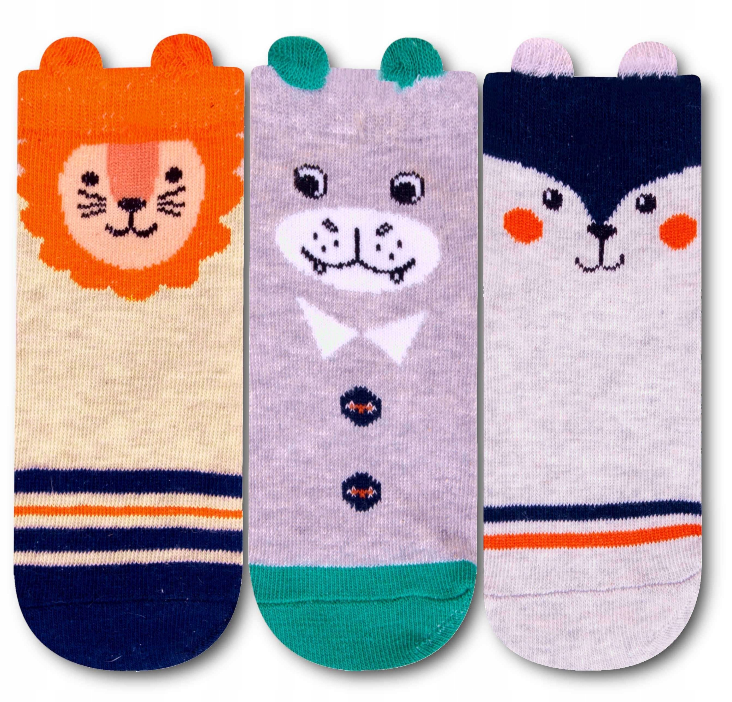 

3-PAK skarpetki 20-22 bawełniane Z Uszami, 80 86