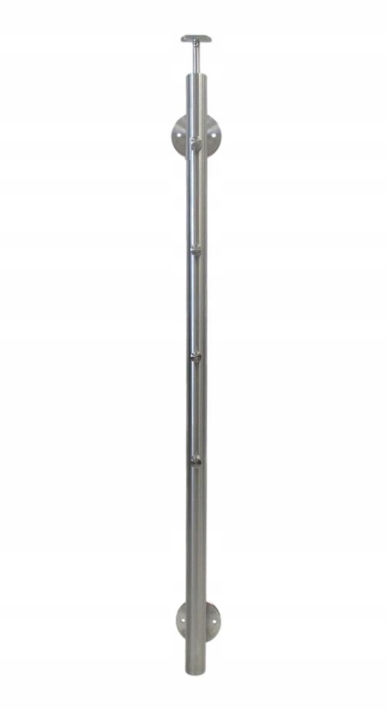 Francouzský Průchozí Sloupek 42,4x1060 4 Držáky 12 Nerezový