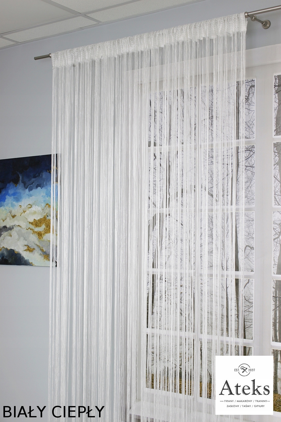 FIRANKI MAKARONY FIRANA MAKARON 150x250 biały ciep Wzór gładki