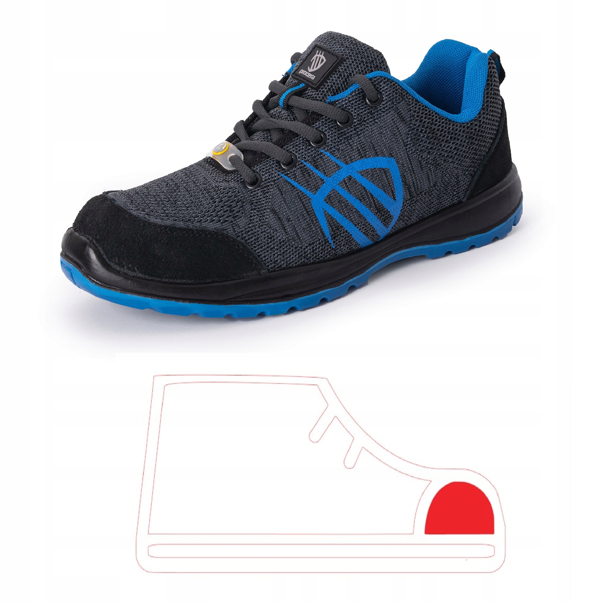 Robocze Buty Lekkie Półbuty S1 Esd Bhp Ochronne Damskie Z Podnoskiem Męskie