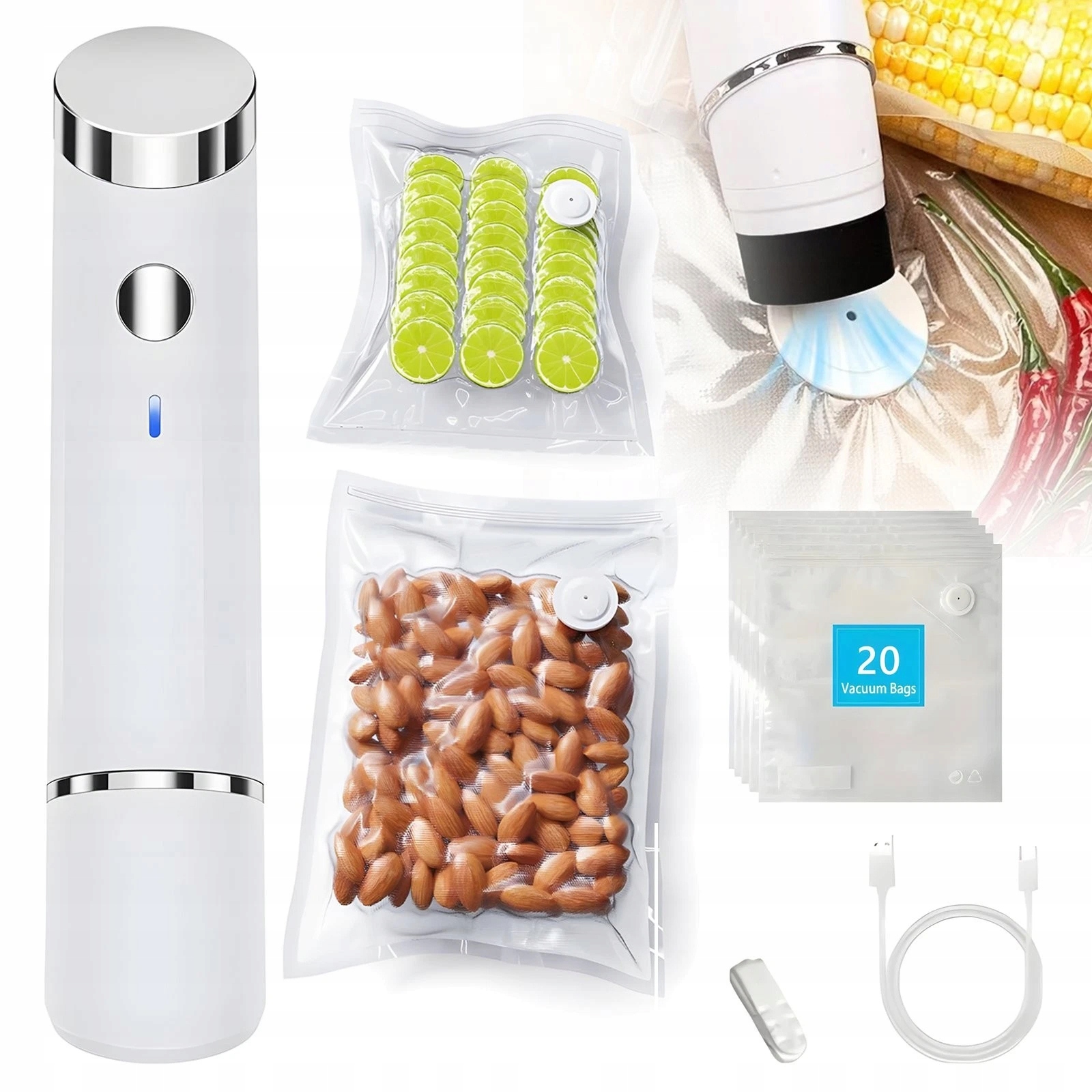 Vakuová svářečka potravin Automatická balicí svářečka potravin s 20 sáčky