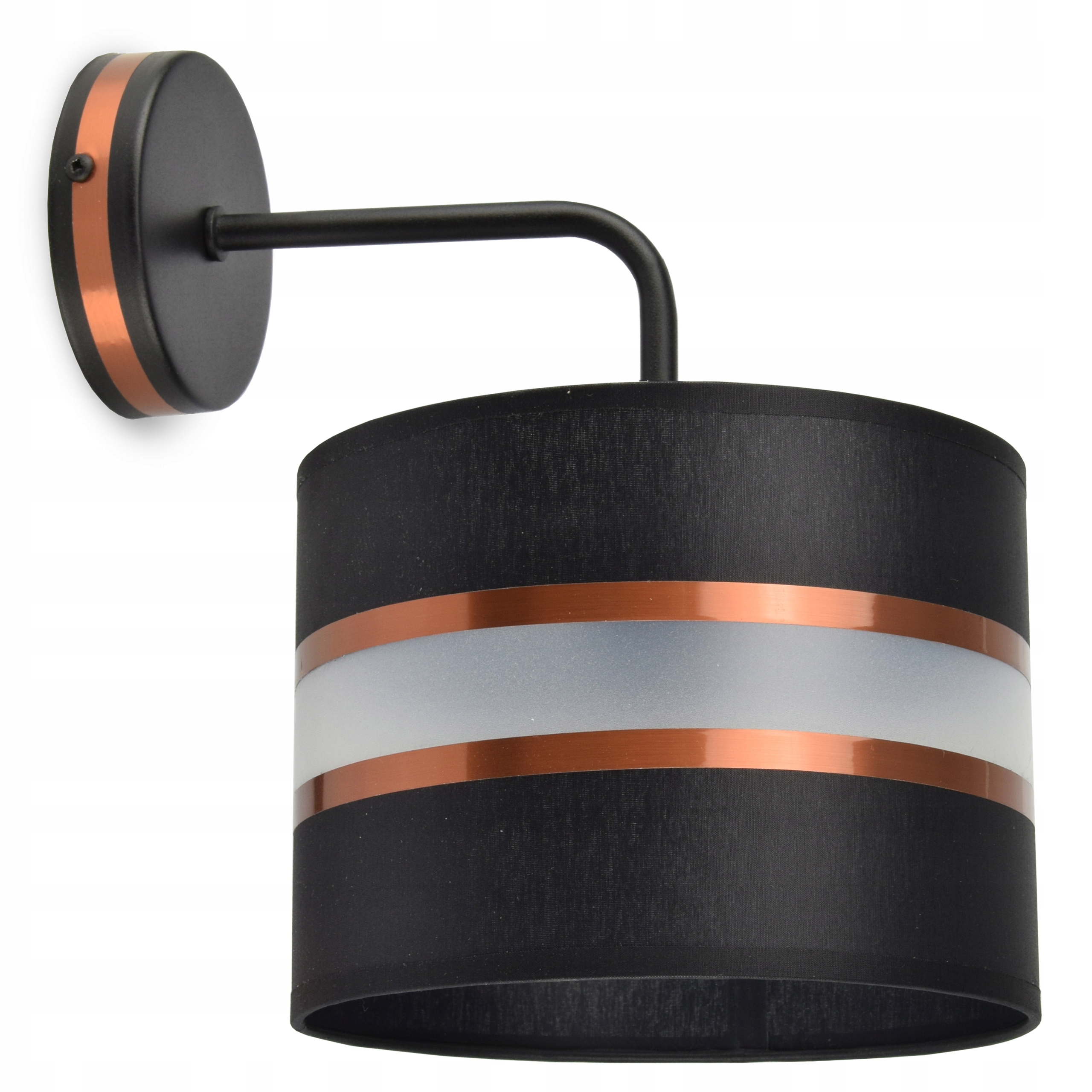 

Lampa Ścienna Kinkiet Miedziany Pasek Abażur Led