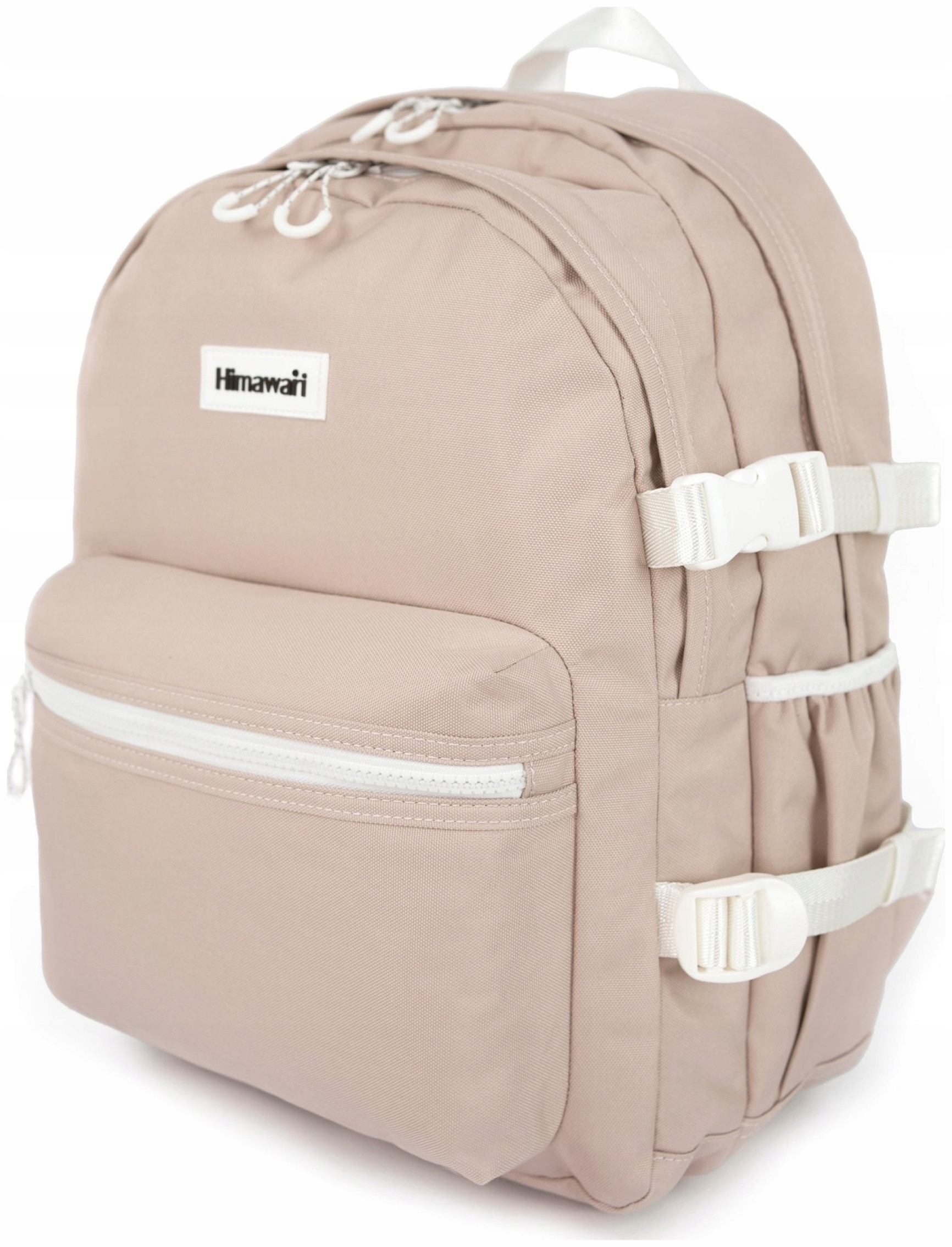 Batoh na notebook Himawari Skate M do práce do školy, světle béžový