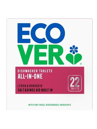 Levně Ecover Tablety do myčky All in One Lemon & Mandarin 0,5 kg